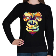 PRINTFASHION Gorilla art - Női pulóver - Fekete női pulóver, kardigán