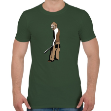 PRINTFASHION Gorilla baseball ütővel - Férfi póló - Katonazöld férfi póló