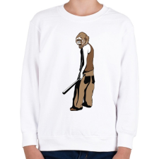 PRINTFASHION Gorilla baseball ütővel - Gyerek pulóver - Fehér gyerek pulóver, kardigán