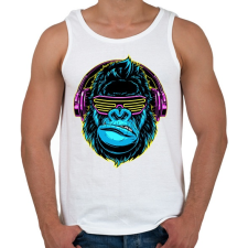PRINTFASHION Gorilla DJ - Férfi atléta - Fehér atléta, trikó