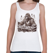 PRINTFASHION Gorilla DJ - Női atléta - Fehér női trikó