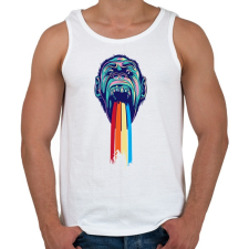 PRINTFASHION Gorilla - Férfi atléta - Fehér atléta, trikó