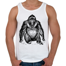 PRINTFASHION Gorilla - Férfi atléta - Fehér