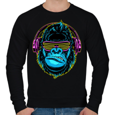 PRINTFASHION gorilla  - Férfi pulóver - Fekete