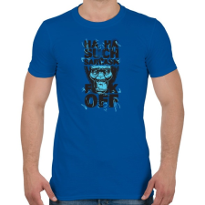 PRINTFASHION Gorilla - fuck off - Férfi póló - Királykék férfi póló