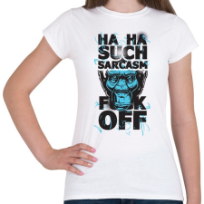 PRINTFASHION Gorilla - fuck off - Női póló - Fehér női póló
