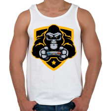 PRINTFASHION Gorilla Gamer - Férfi atléta - Fehér atléta, trikó