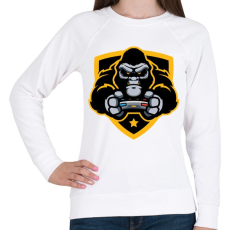 PRINTFASHION Gorilla Gamer - Női pulóver - Fehér