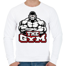 PRINTFASHION Gorilla GYM - Férfi pulóver - Fehér