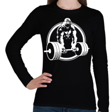 PRINTFASHION Gorilla gym - Női hosszú ujjú póló - Fekete női póló
