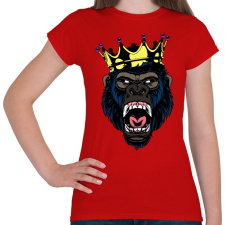PRINTFASHION Gorilla king - Női póló - Piros női póló