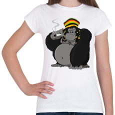 PRINTFASHION Gorilla - Női póló - Fehér