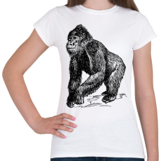 PRINTFASHION Gorilla - Női póló - Fehér