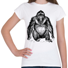 PRINTFASHION Gorilla - Női póló - Fehér