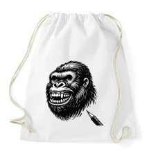 PRINTFASHION Gorilla - Sportzsák, Tornazsák - Fehér tornazsák