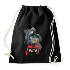 PRINTFASHION Gorilla thai box - Sportzsák, Tornazsák - Fekete tornazsák