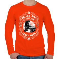 PRINTFASHION Görkorcsolyás lány - Férfi hosszú ujjú póló - Narancs