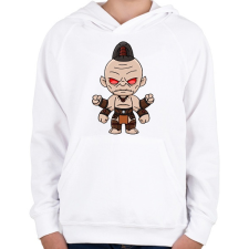 PRINTFASHION Goro - Gyerek kapucnis pulóver - Fehér gyerek pulóver, kardigán