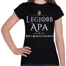 PRINTFASHION got-legjobb-apa-white - Női póló - Fekete