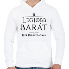 PRINTFASHION got-legjobb-barat-black - Férfi kapucnis pulóver - Fehér férfi pulóver, kardigán