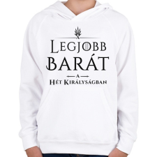 PRINTFASHION got-legjobb-barat-black - Gyerek kapucnis pulóver - Fehér gyerek pulóver, kardigán