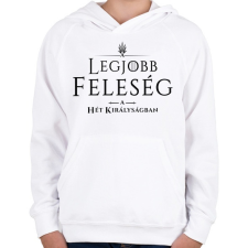 PRINTFASHION got-legjobb-feleseg-black - Gyerek kapucnis pulóver - Fehér gyerek pulóver, kardigán