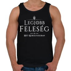 PRINTFASHION got-legjobb-feleseg-white - Férfi atléta - Fekete