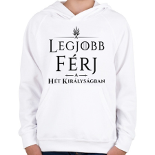 PRINTFASHION got-legjobb-ferj-black - Gyerek kapucnis pulóver - Fehér gyerek pulóver, kardigán