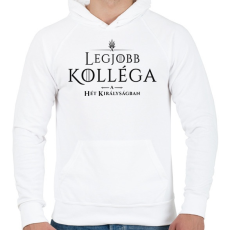 PRINTFASHION got-legjobb-kollega-black - Férfi kapucnis pulóver - Fehér
