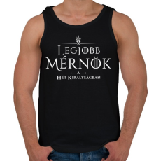 PRINTFASHION got-legjobb-mernok-white - Férfi atléta - Fekete