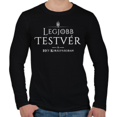 PRINTFASHION got-legjobb-testver-white - Férfi hosszú ujjú póló - Fekete