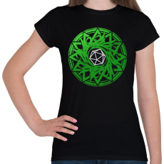 PRINTFASHION Goth kör (Zöld) - Női póló - Fekete