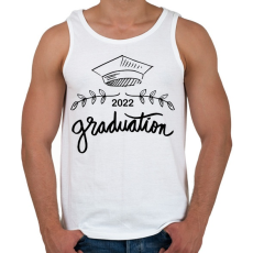 PRINTFASHION Graduation 2022 - Diplomás minta - Férfi atléta - Fehér