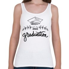 PRINTFASHION Graduation 2022 - Diplomás minta - Női atléta - Fehér