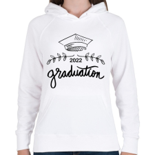 PRINTFASHION Graduation 2022 - Diplomás minta - Női kapucnis pulóver - Fehér női pulóver, kardigán