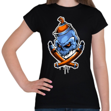 PRINTFASHION Graffiti csontok - Női póló - Fekete női póló