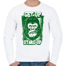 PRINTFASHION Graffiti - Gorilla - Férfi pulóver - Fehér férfi pulóver, kardigán