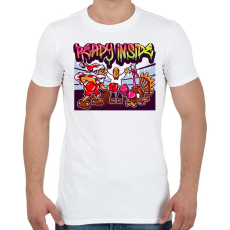 PRINTFASHION Graffiti - Karácsony - Férfi póló - Fehér