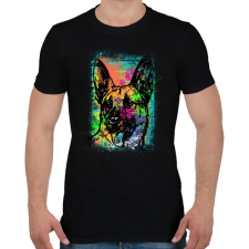 PRINTFASHION Graffiti - Németjuhász - Férfi póló - Fekete férfi póló