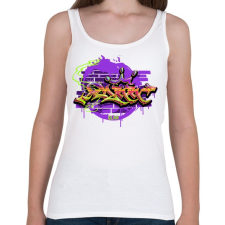 PRINTFASHION Graffiti - Női atléta - Fehér női trikó