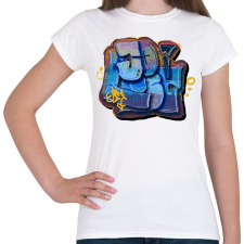 PRINTFASHION Graffity minta - Női póló - Fehér női póló