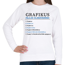PRINTFASHION Grafikus fájlok elneveezései - Női pulóver - Fehér női pulóver, kardigán