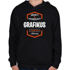 PRINTFASHION Grafikus prémium minőség - Gyerek kapucnis pulóver - Fekete gyerek pulóver, kardigán