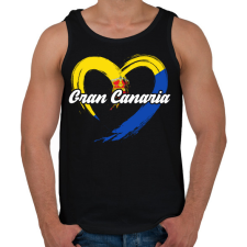 PRINTFASHION gran canaria - Férfi atléta - Fekete atléta, trikó