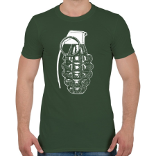 PRINTFASHION Granade - Férfi póló - Katonazöld férfi póló