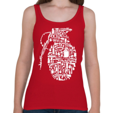 PRINTFASHION Gránát - fehér - Női atléta - Cseresznyepiros