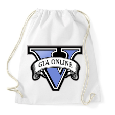 PRINTFASHION Grand theft auto V online - Sportzsák, Tornazsák - Fehér tornazsák
