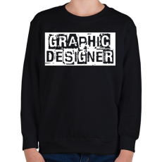 PRINTFASHION Graphic designer - Gyerek pulóver - Fekete