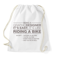 PRINTFASHION Graphic Designer - Sportzsák, Tornazsák - Fehér tornazsák