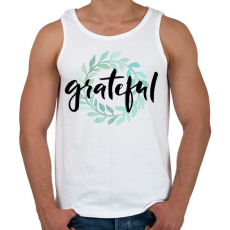 PRINTFASHION Grateful - Férfi atléta - Fehér
